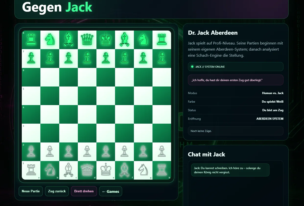 Schach gegen Dr. Jack Aberdeen